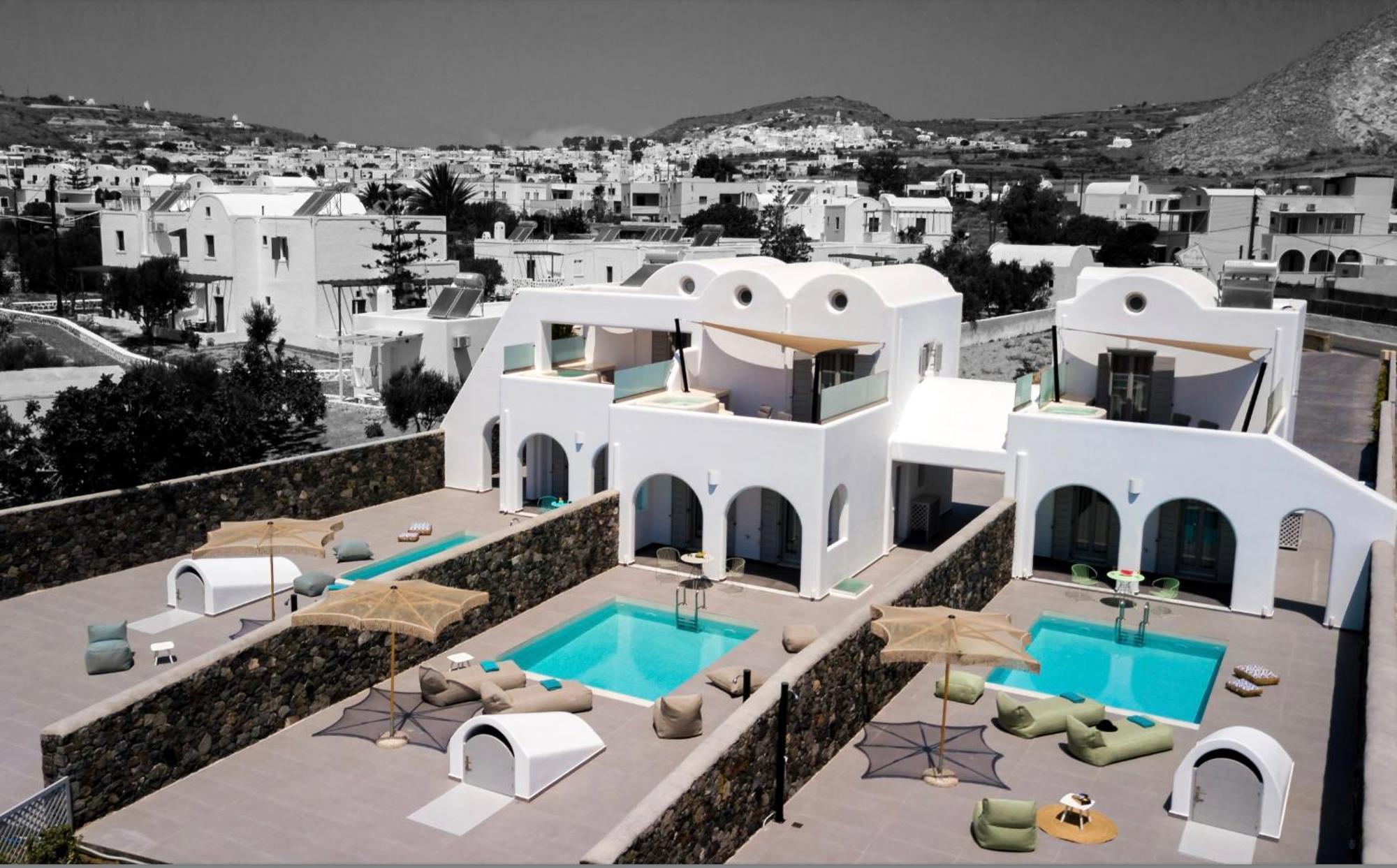 Modern Dome Homes Of Santorini 佩里萨 外观 照片